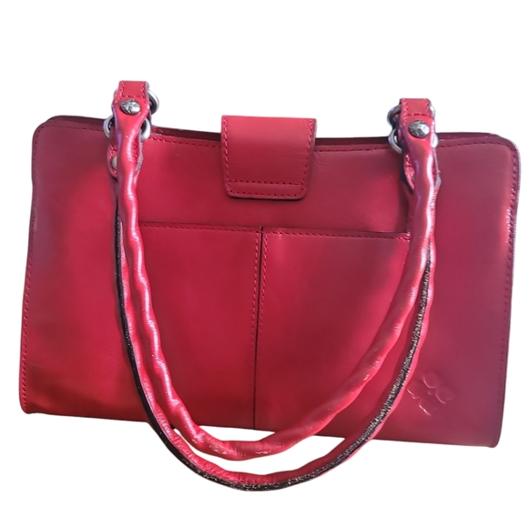 Patricia Nash Red Embossed Floral Shoulder Bag with Dush Bag Included - Picture 3 of 6